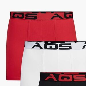 NWOT AQS Classic Fit Red and White Boxer Briefs Size Large